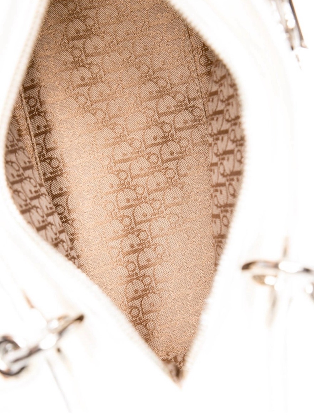 Lady Dior Laser-Cut Lady white Top-Handle purse Cannage Medium Limited Edition - Picture 7 of 7